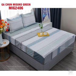Bộ chăn ga gối Nhật Bản Misuko Green MIG2406