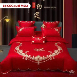 Chăn ga gối cưới mã MS12
