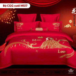 Chăn ga gối cưới mã MS17