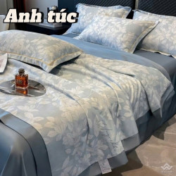 Chăn ga gối lụa thái 4 món ( ga chun) LT2504