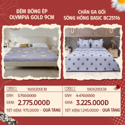 Combo 01: Đệm bông ép Olympia Gold + CGG SH Basic BC25116