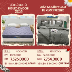 Combo 19: Đệm lò xo túi Misuko Kimochi + CGG Pyeoda EU xước