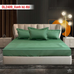Chăn ga gối Olympia Lucas OL2409 màu xanh bộ đội