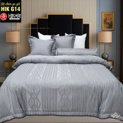 Chăn ga gối lụa gấm Hikari 5 món HKG14