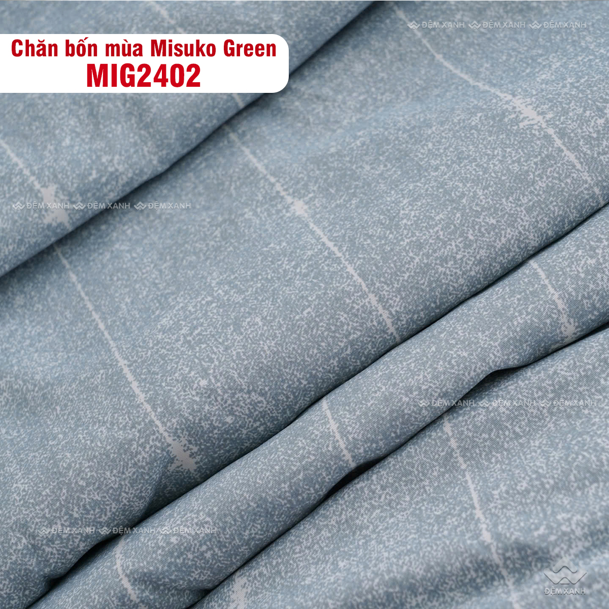 Bộ chăn ga gối Nhật Bản Misuko Green MIG2402