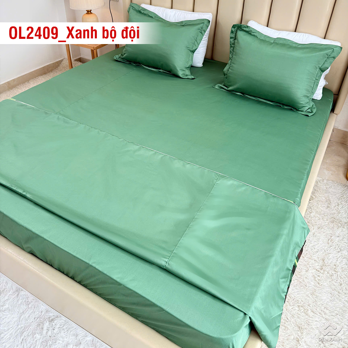 Vỏ chăn Olympia Lucas OL2409 màu xanh bộ đội